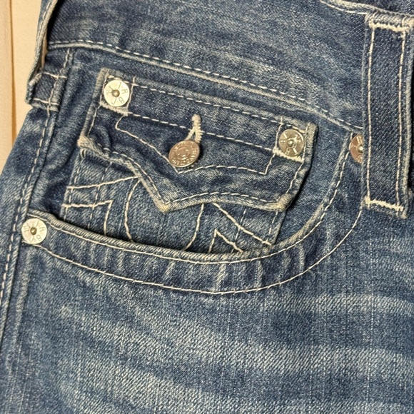 True Religion Fashion For The Senses Ricky Flap Straight Mens Sz 36 Med. Wash - Picture 8 of 9